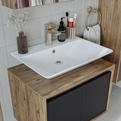 Roomart Atlantic - Bathroom Vanity Unit with Washbasin, 65cm