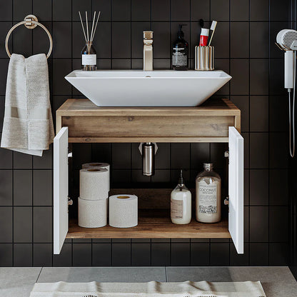 Roomart Atlantic - Bathroom Vanity Unit with Washbasin, 65cm