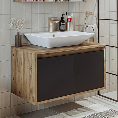 Roomart Atlantic - Bathroom Vanity Unit with Washbasin, 85cm