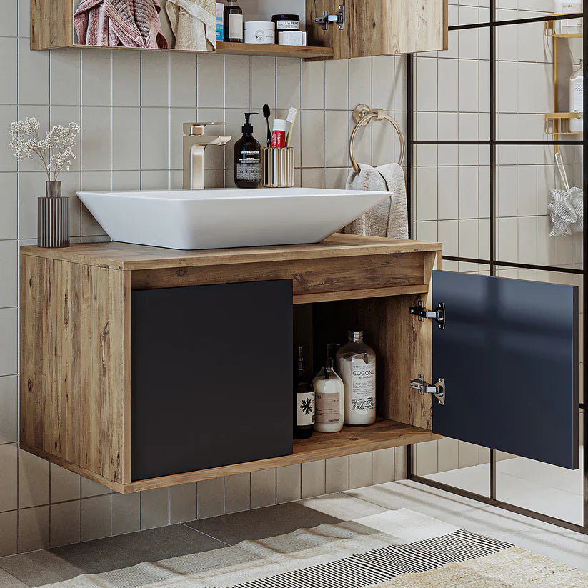 Roomart Atlantic - Bathroom Vanity Unit with Washbasin, 85cm