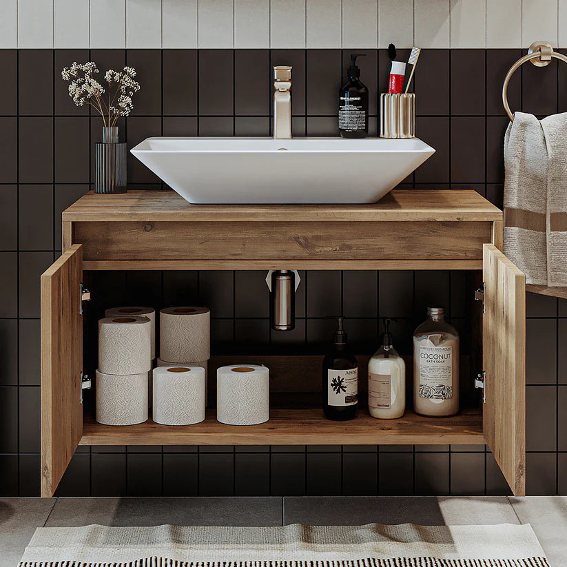 Roomart Atlantic - Bathroom Vanity Unit with Washbasin, 85cm