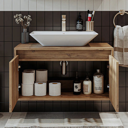 Roomart Atlantic - Bathroom Vanity Unit with Washbasin, 85cm