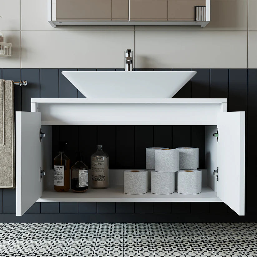 Roomart Atlantic - Bathroom Vanity Unit with Washbasin, 85cm