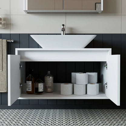 Roomart Atlantic - Bathroom Vanity Unit with Washbasin, 85cm