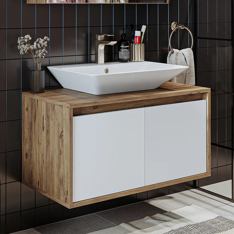 Roomart Atlantic - Bathroom Vanity Unit with Washbasin, 85cm