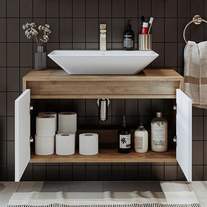 Roomart Atlantic - Bathroom Vanity Unit with Washbasin, 85cm