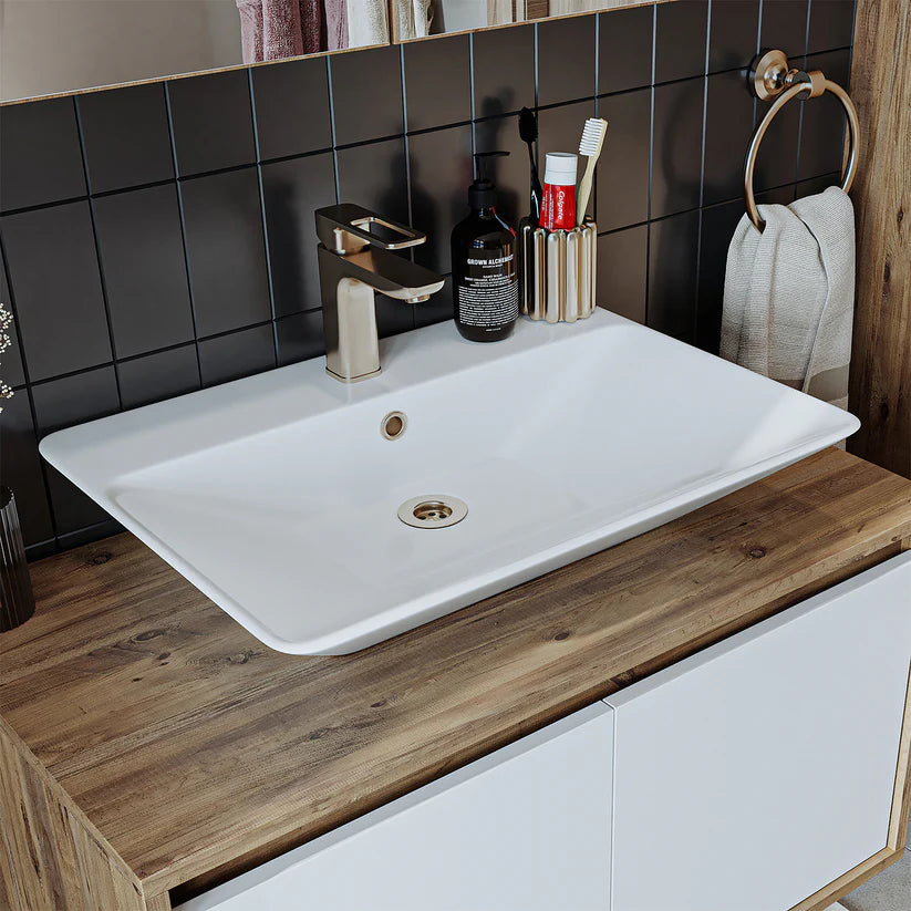 Roomart Atlantic - Bathroom Vanity Unit with Washbasin, 85cm