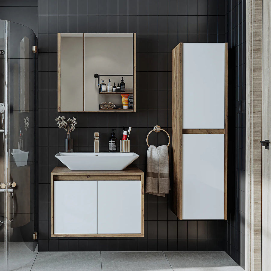 RoomArt Atlantic 3-Piece Bathroom Furniture Set, 65 cm