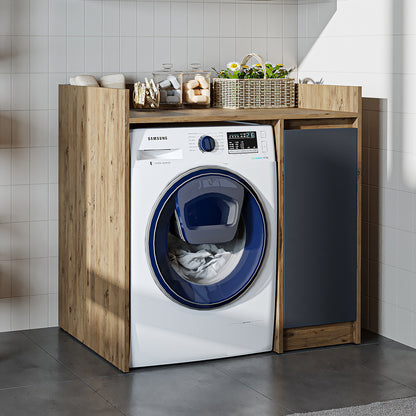 Roomart Derin - Washing Machine Cabinet with Cupboard, 100cm