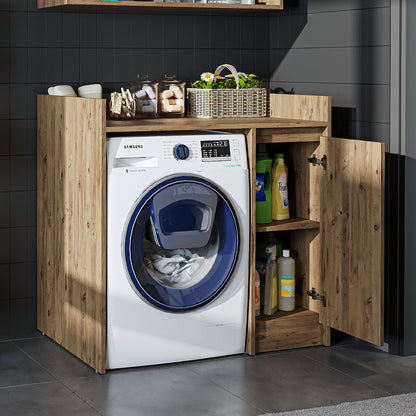 Roomart Derin - Washing Machine Cabinet with Cupboard, 100cm