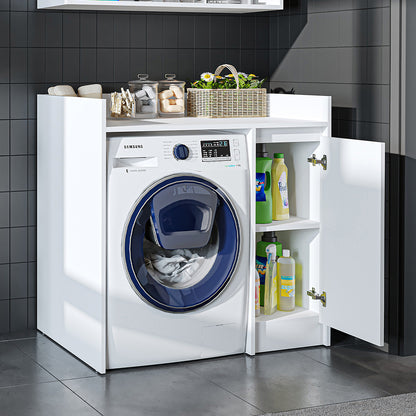 Roomart Derin - Washing Machine Cabinet with Cupboard, 100cm