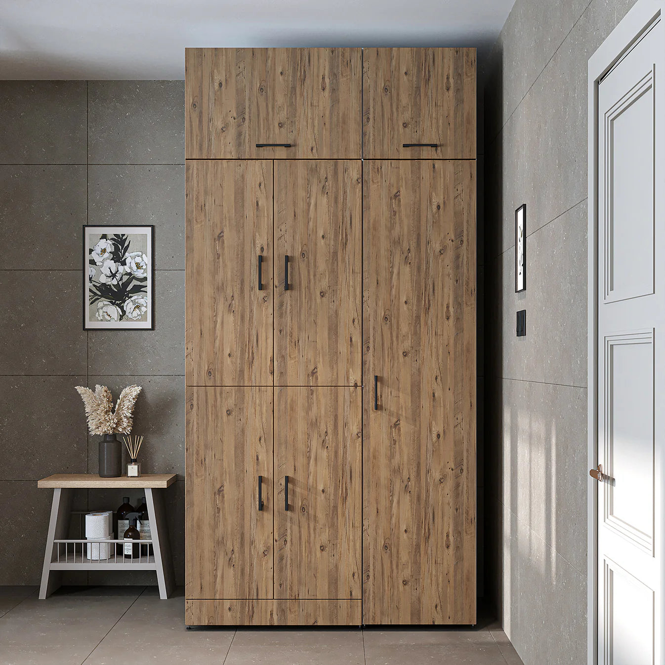 Roomart Dora - Cabinet Set for Dryer & Washing Machine, 115cm