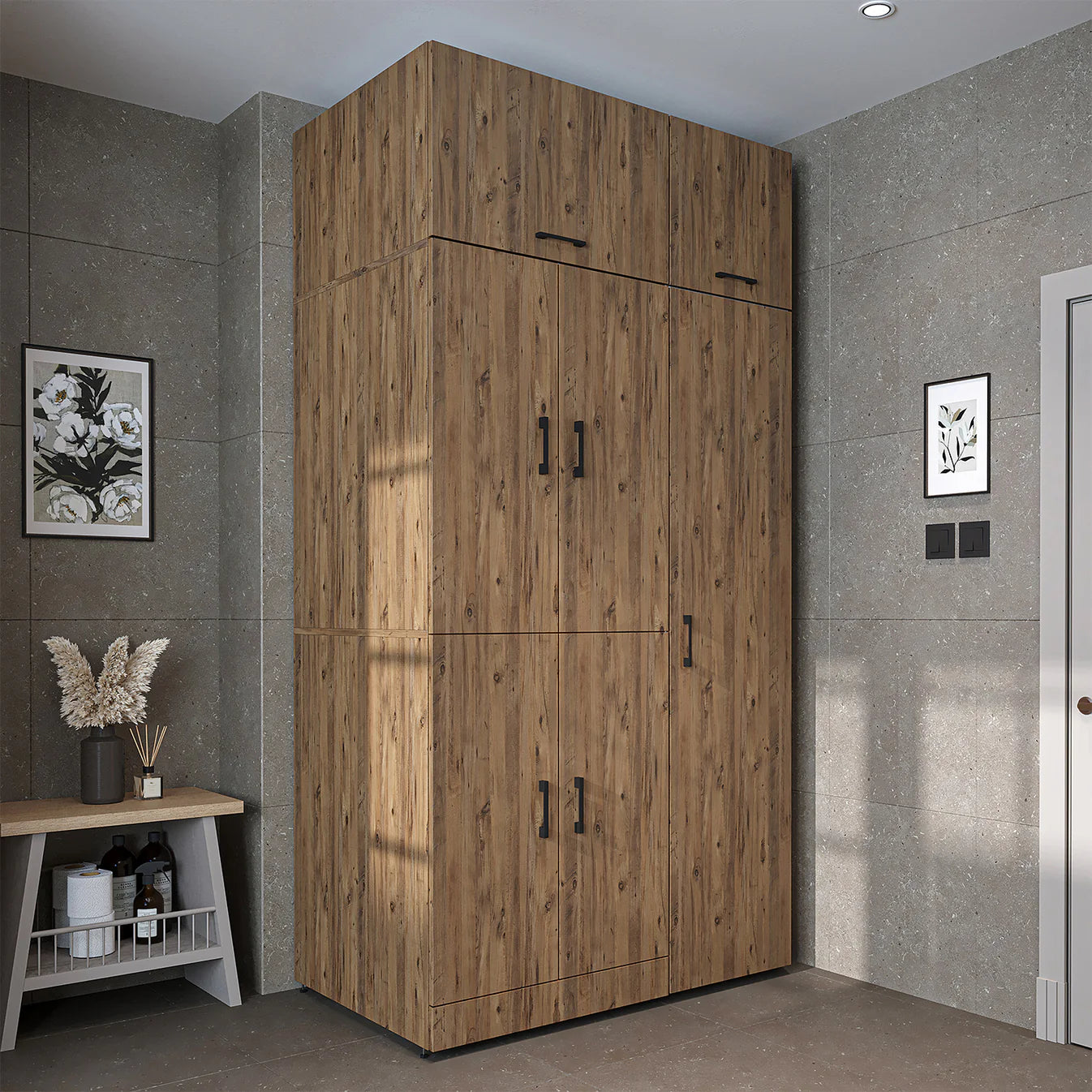 Roomart Dora - Cabinet Set for Dryer & Washing Machine, 115cm