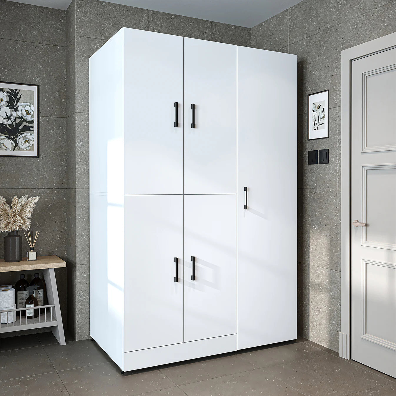 Roomart Dora - Cabinet Set for Dryer & Washing Machine, 115cm