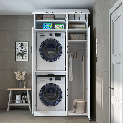 Roomart Dora - Cabinet Set for Dryer & Washing Machine, 115cm