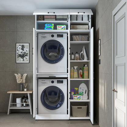 Roomart Dora - Cabinet Set for Dryer & Washing Machine, 115cm