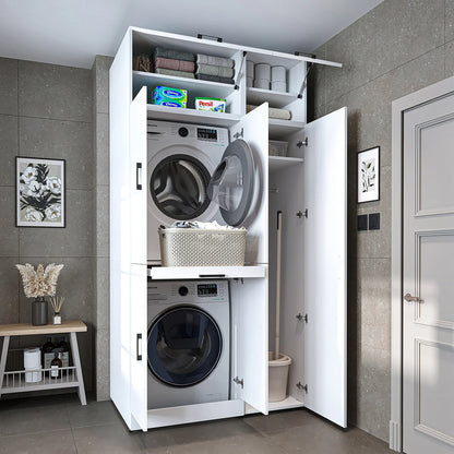 Roomart Dora - Cabinet Set for Dryer & Washing Machine, 115cm
