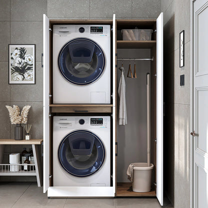 Roomart Dora - Cabinet Set for Dryer & Washing Machine, 115cm