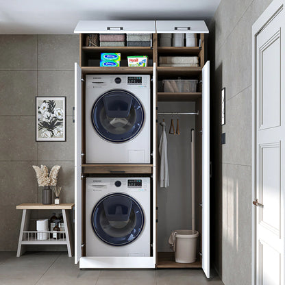 Roomart Dora - Cabinet Set for Dryer & Washing Machine, 115cm
