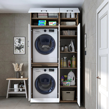Roomart Dora - Cabinet Set for Dryer & Washing Machine, 115cm