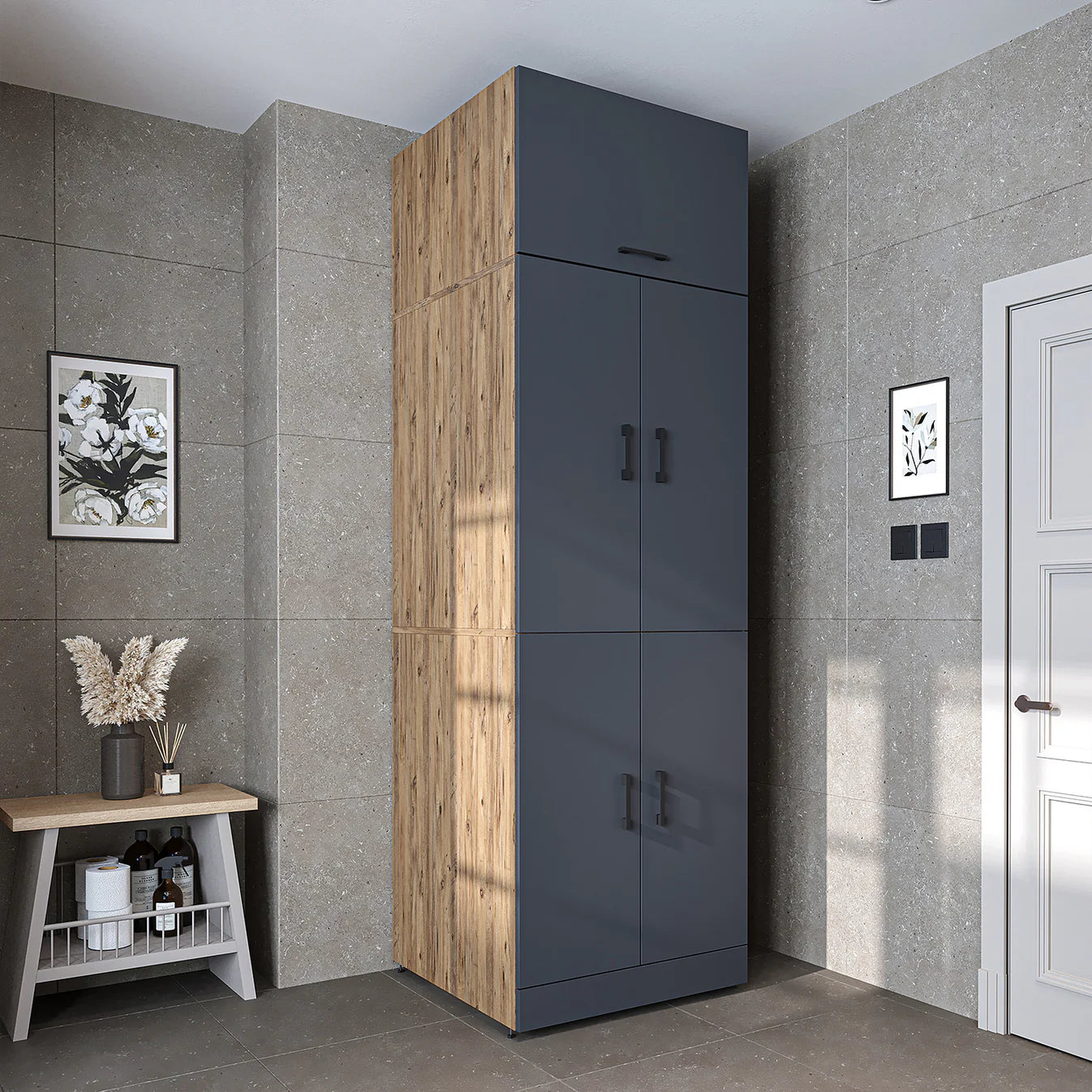 Roomart Dora - Cabinet for Dryer & Washing Machine, Freestanding