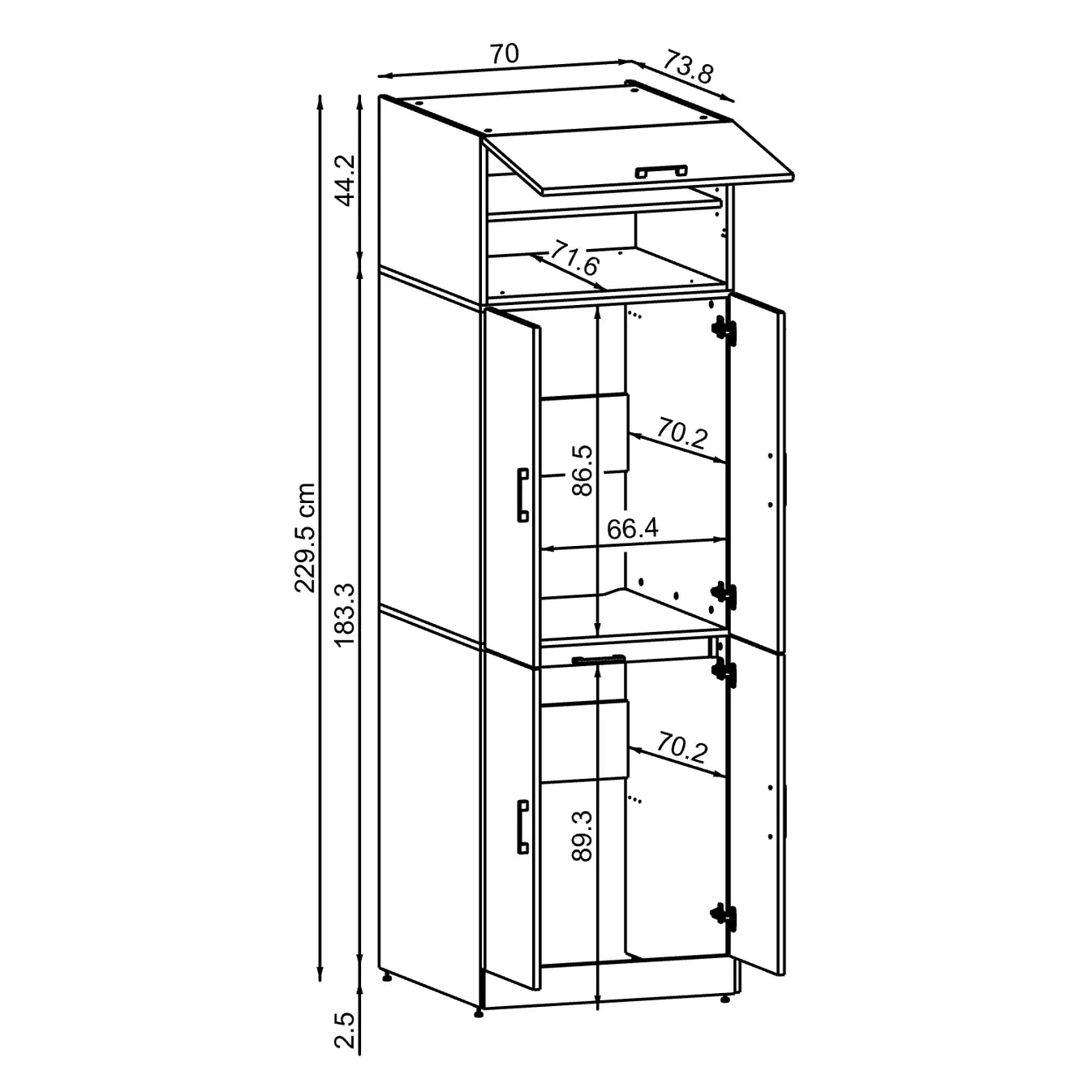 Roomart Dora - Cabinet for Dryer & Washing Machine, Freestanding