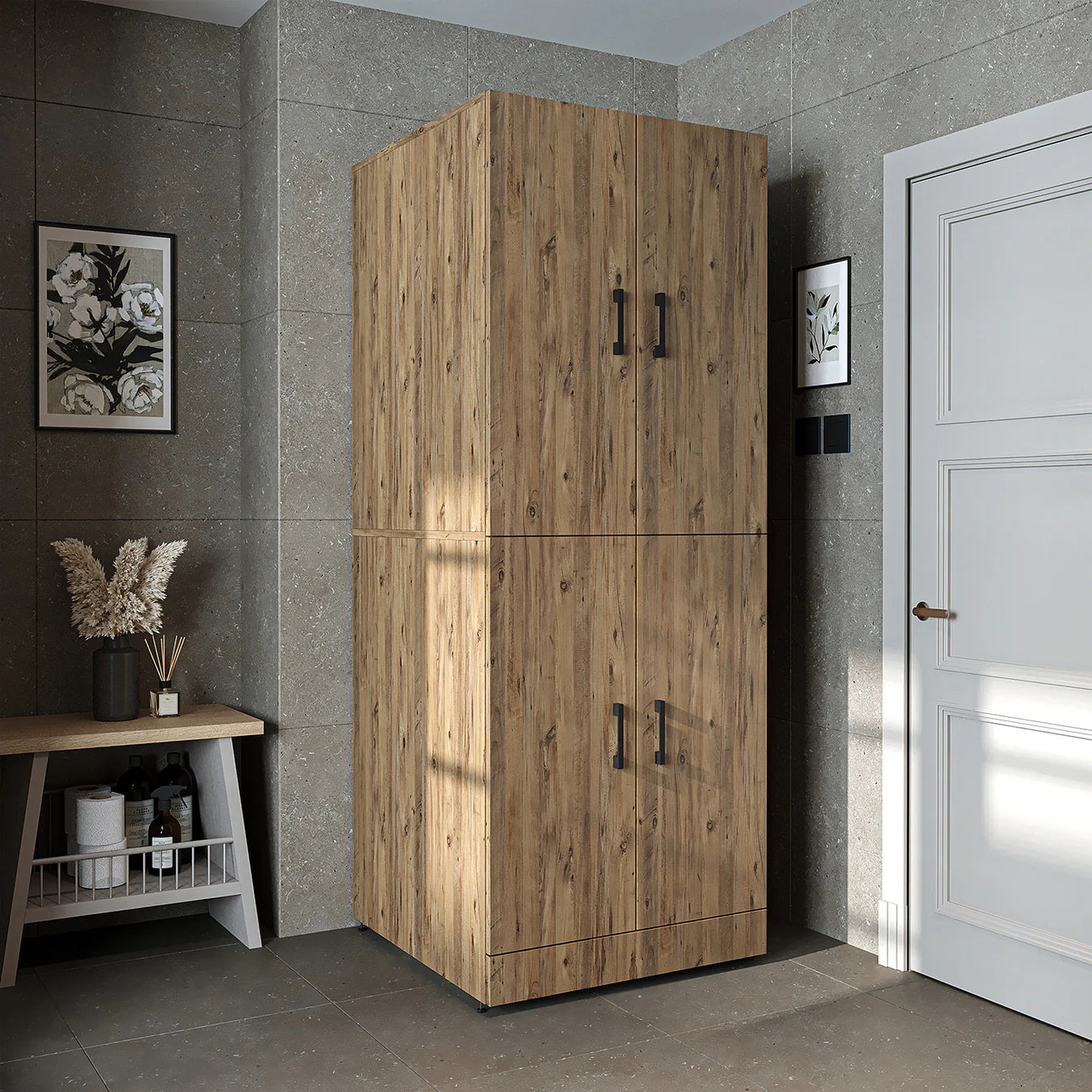 Roomart Dora - Cabinet for Dryer & Washing Machine, Freestanding