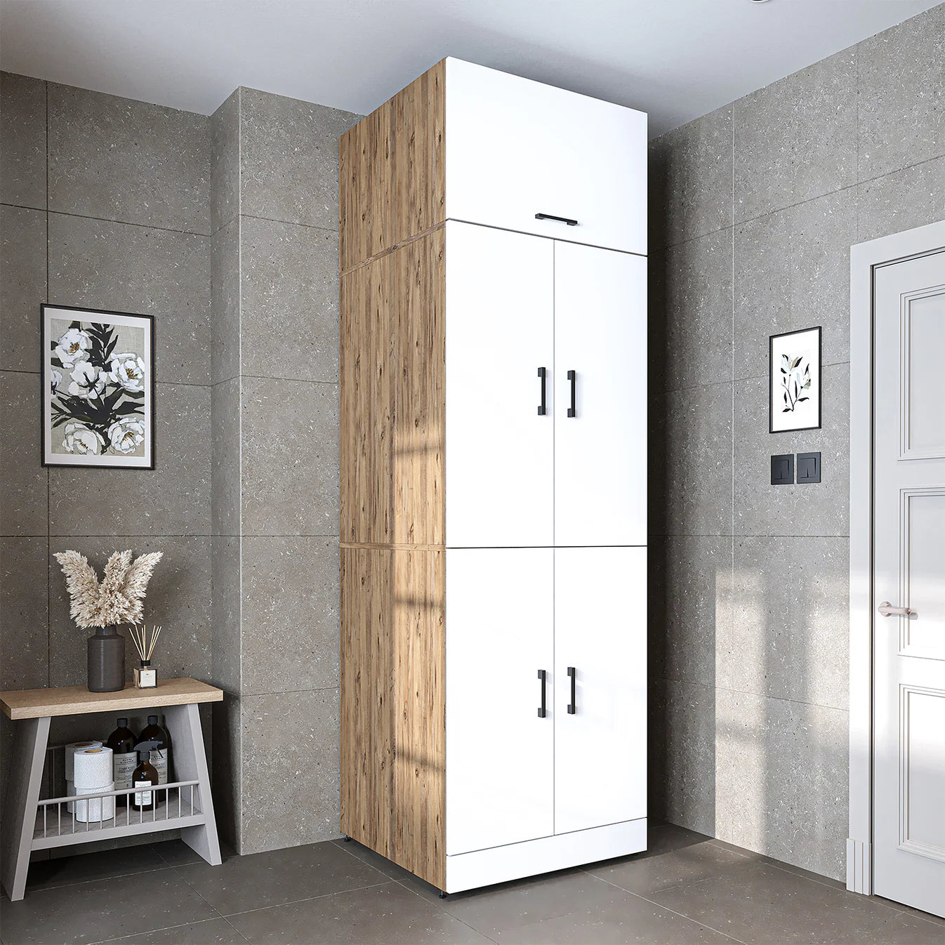 Roomart Dora - Cabinet for Dryer & Washing Machine, Freestanding