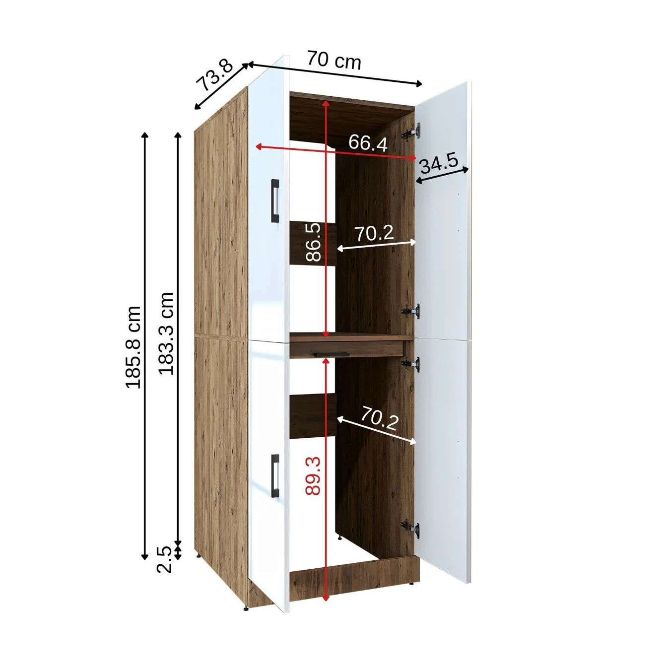 Roomart Dora - Cabinet for Dryer & Washing Machine, Freestanding