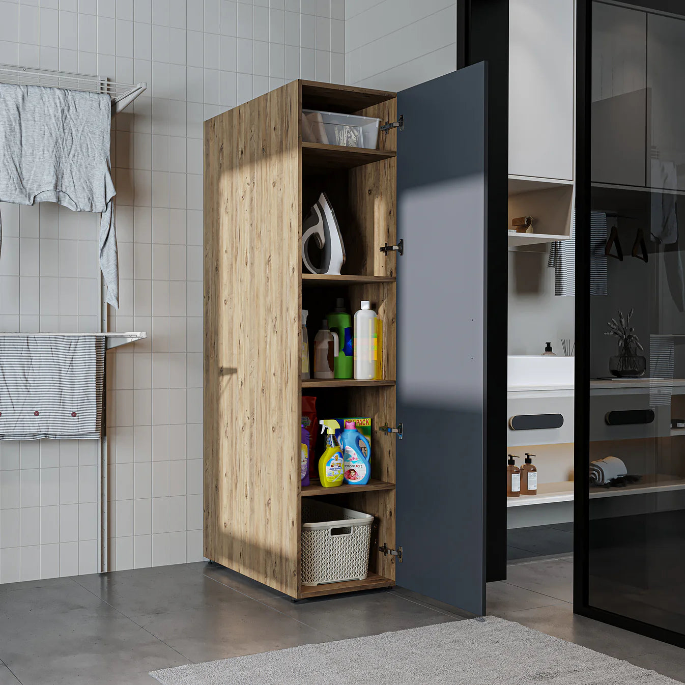 Roomart Dora - Tall Utility Cabinet, 45cm