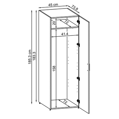 Roomart Dora - Tall Utility Cabinet, 45cm