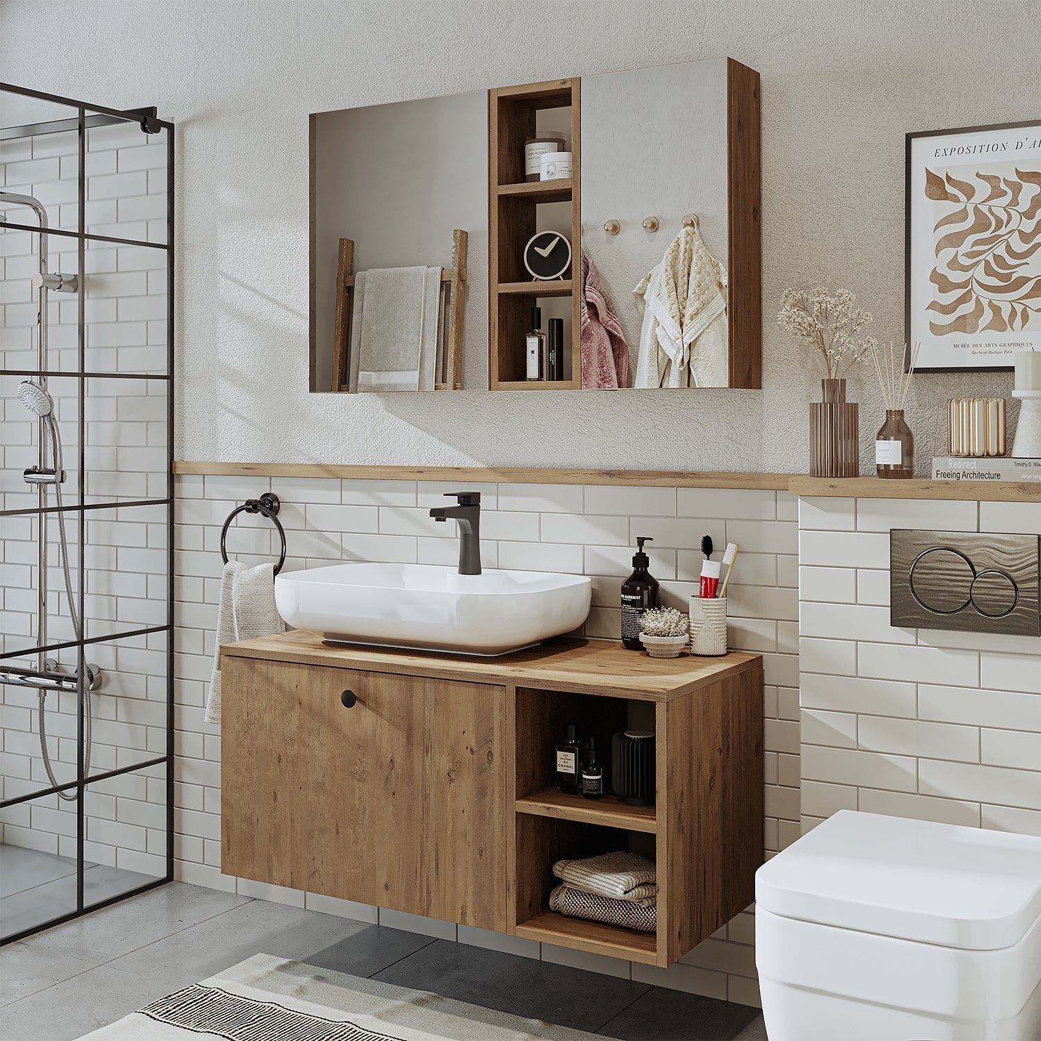 Vanity Bathroom Cabinet 2 Piece Set - Lotus - Roomartstore.co.ukbathroom cabinet2522