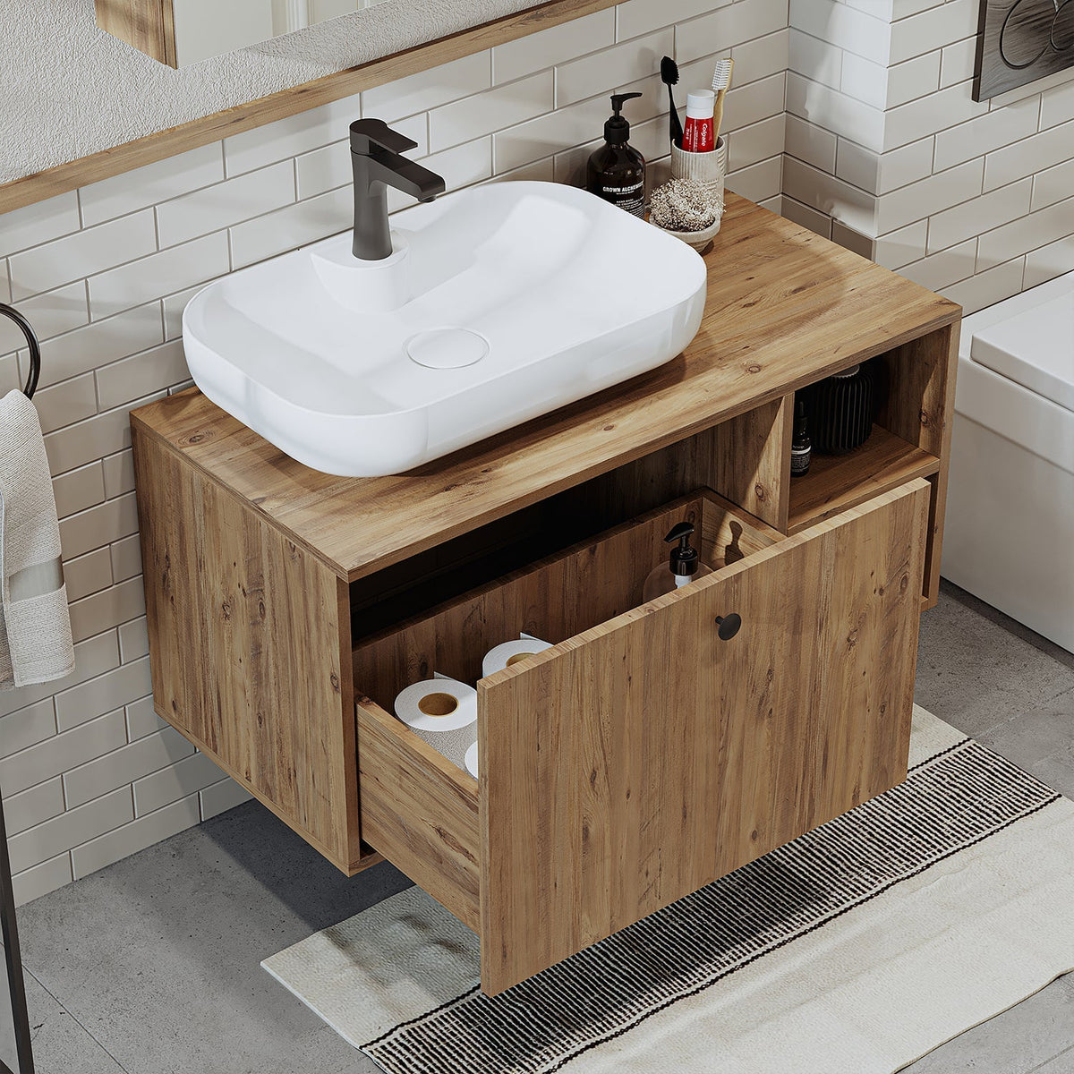 Vanity Bathroom Cabinet 2 Piece Set - Lotus - Roomartstore.co.ukbathroom cabinet2522