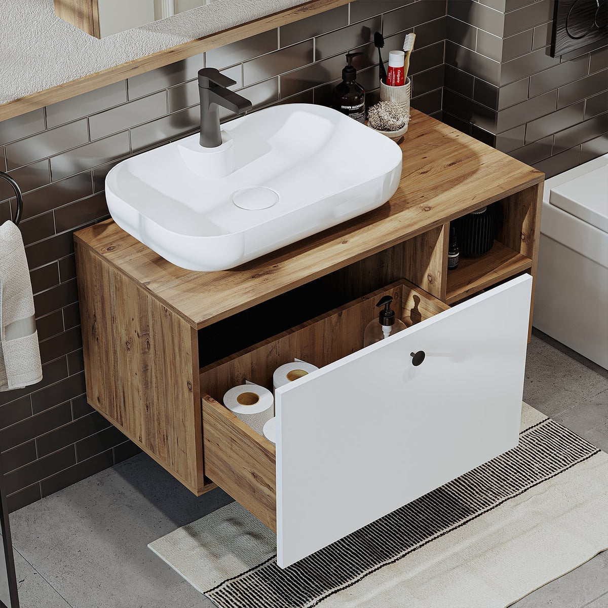 Vanity Bathroom Cabinet 2 Piece Set - Lotus - Roomartstore.co.ukbathroom cabinet2520