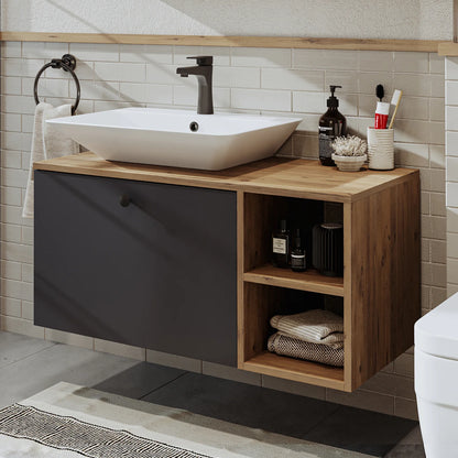 Roomart Lotus - Bathroom Cabinet with Washbasin, 95cm
