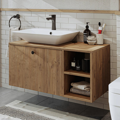 Roomart Lotus - Bathroom Cabinet with Washbasin, 95cm