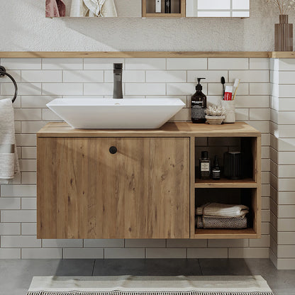 Roomart Lotus - Bathroom Cabinet with Washbasin, 95cm