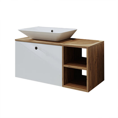 Roomart Lotus - Bathroom Cabinet with Washbasin, 95cm