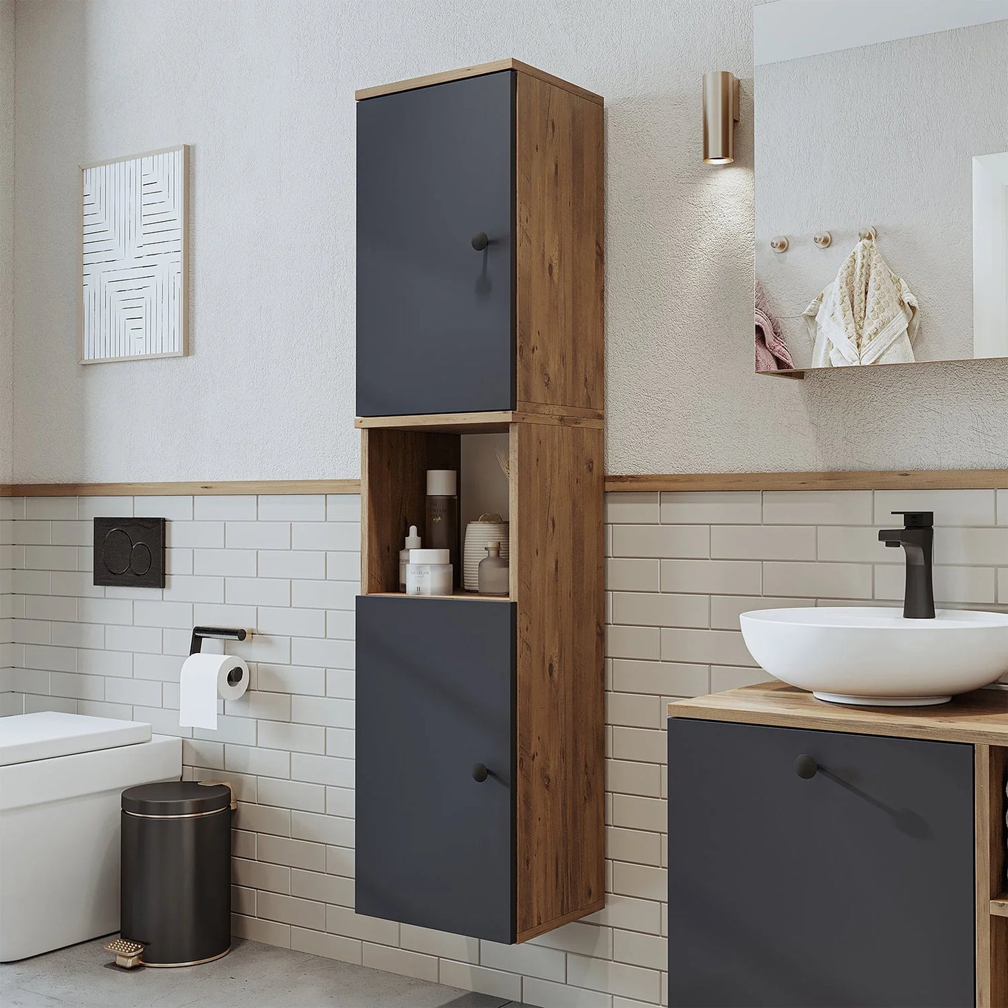 Roomart Lotus - Bathroom Towel Storage Cabinet
