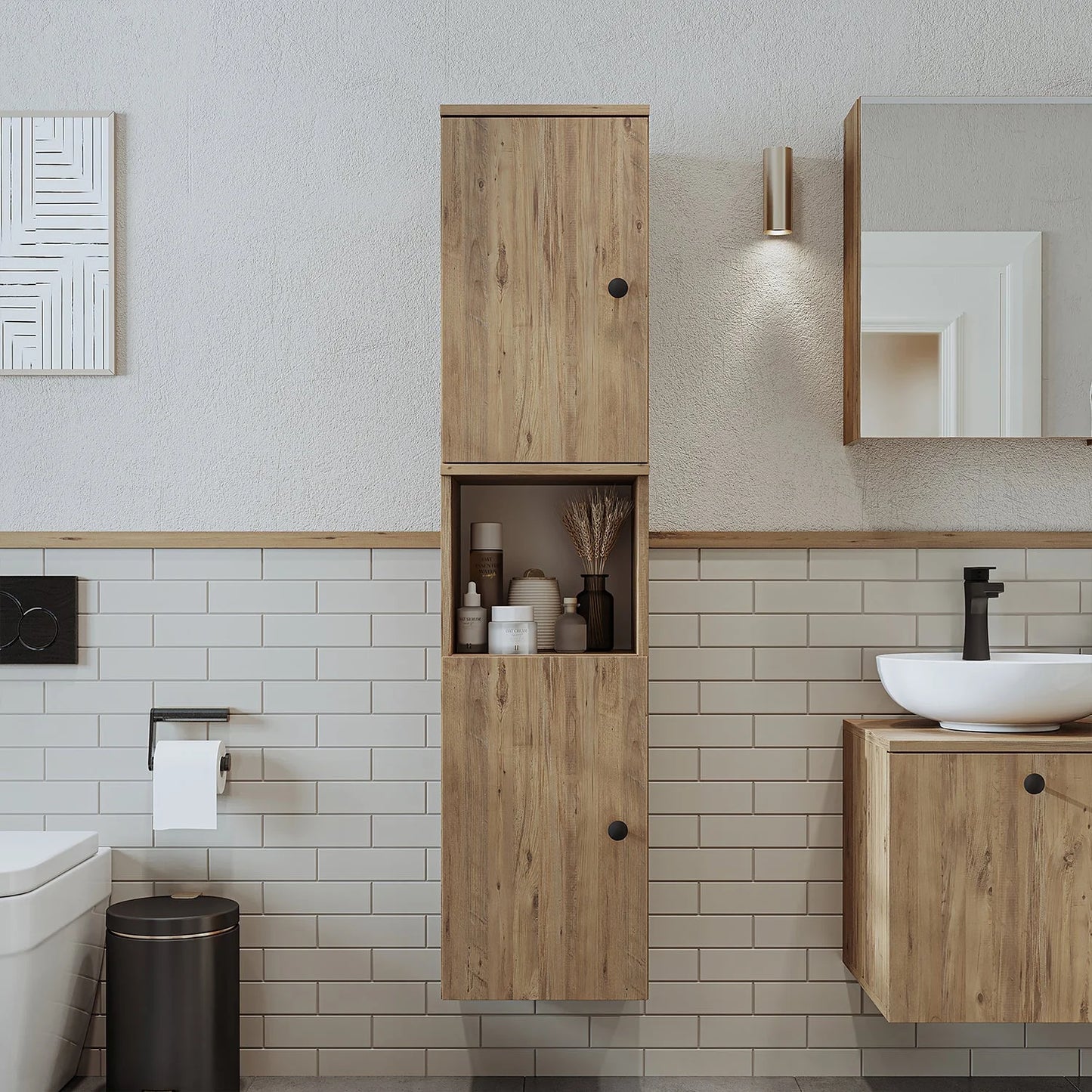 Roomart Lotus - Bathroom Towel Storage Cabinet