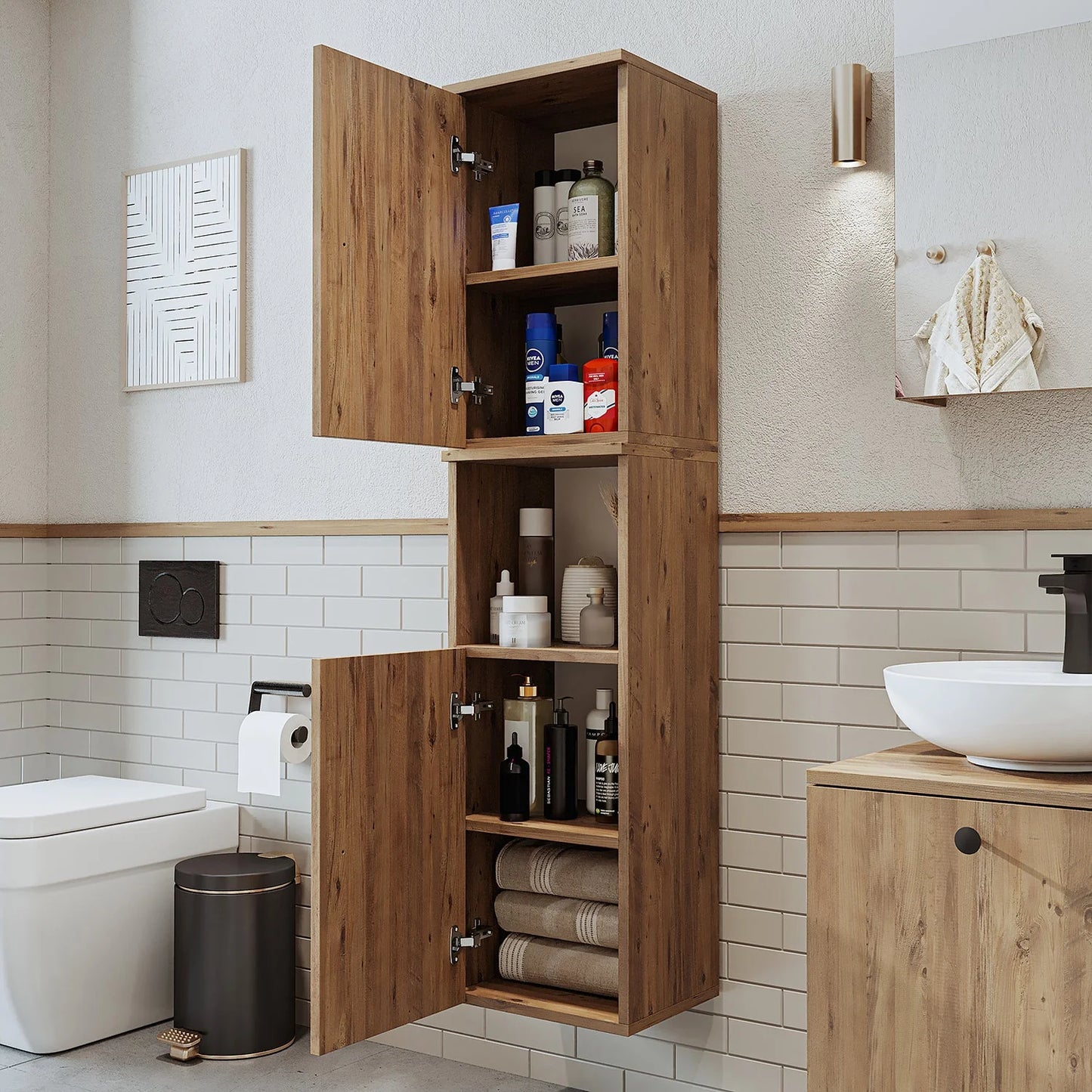 Roomart Lotus - Bathroom Towel Storage Cabinet