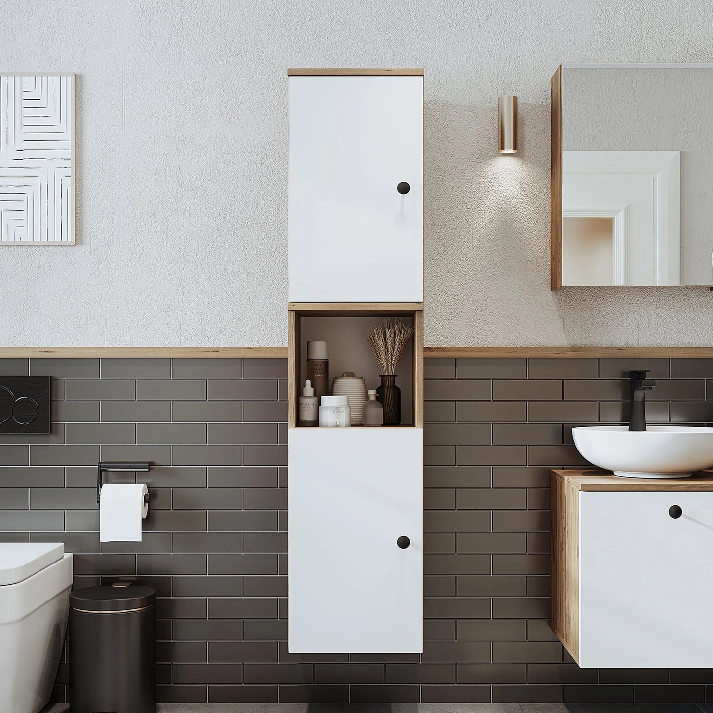 Roomart Lotus - Bathroom Towel Storage Cabinet