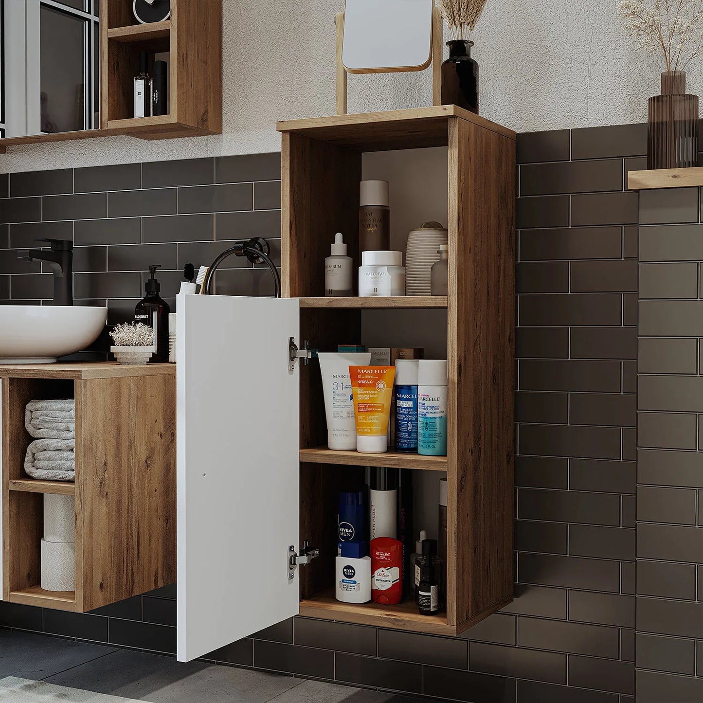 Roomart Lotus - Bathroom Towel Storage Cabinet