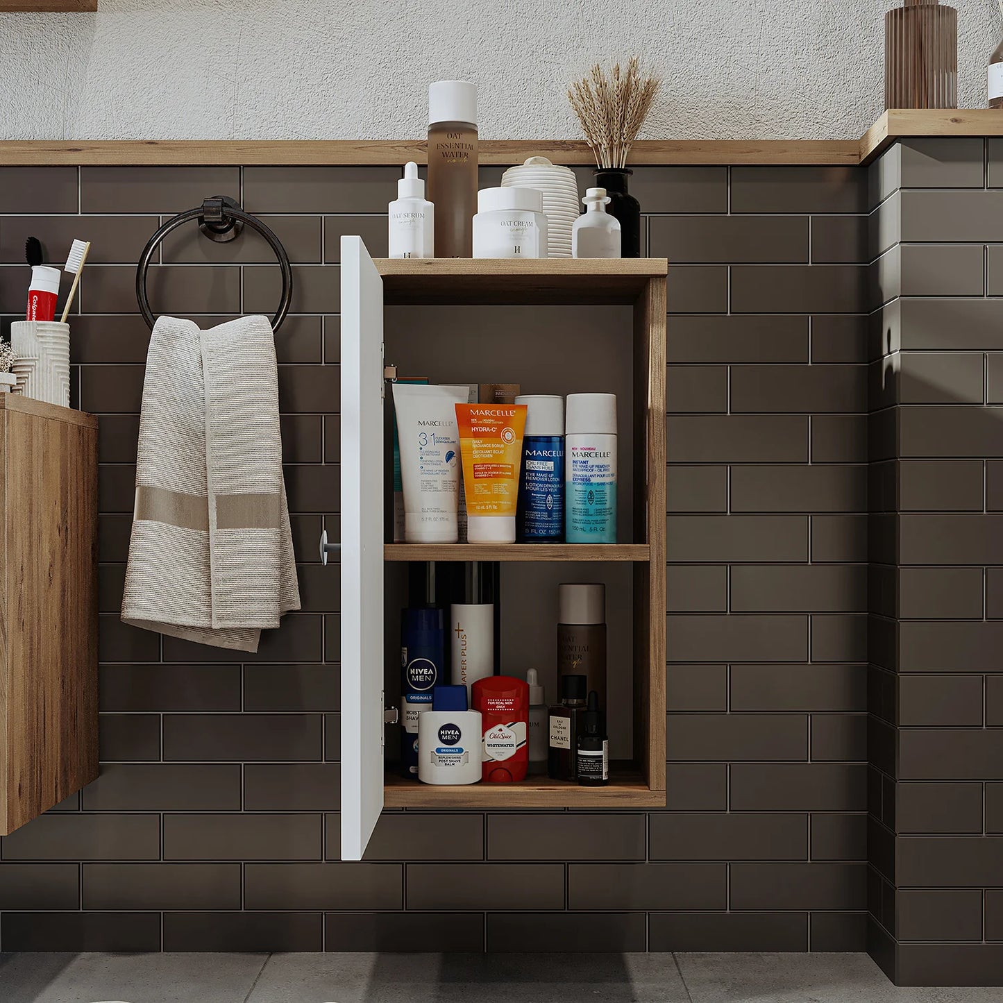Roomart Lotus - Bathroom Towel Storage Cabinet