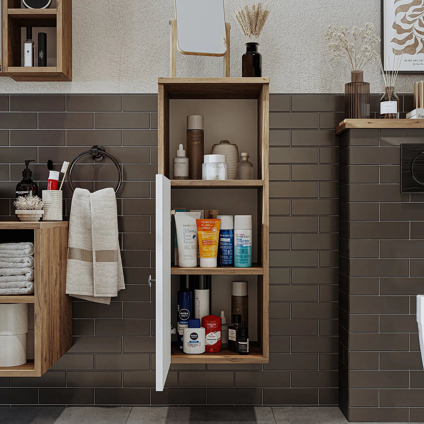 Roomart Lotus - Bathroom Towel Storage Cabinet