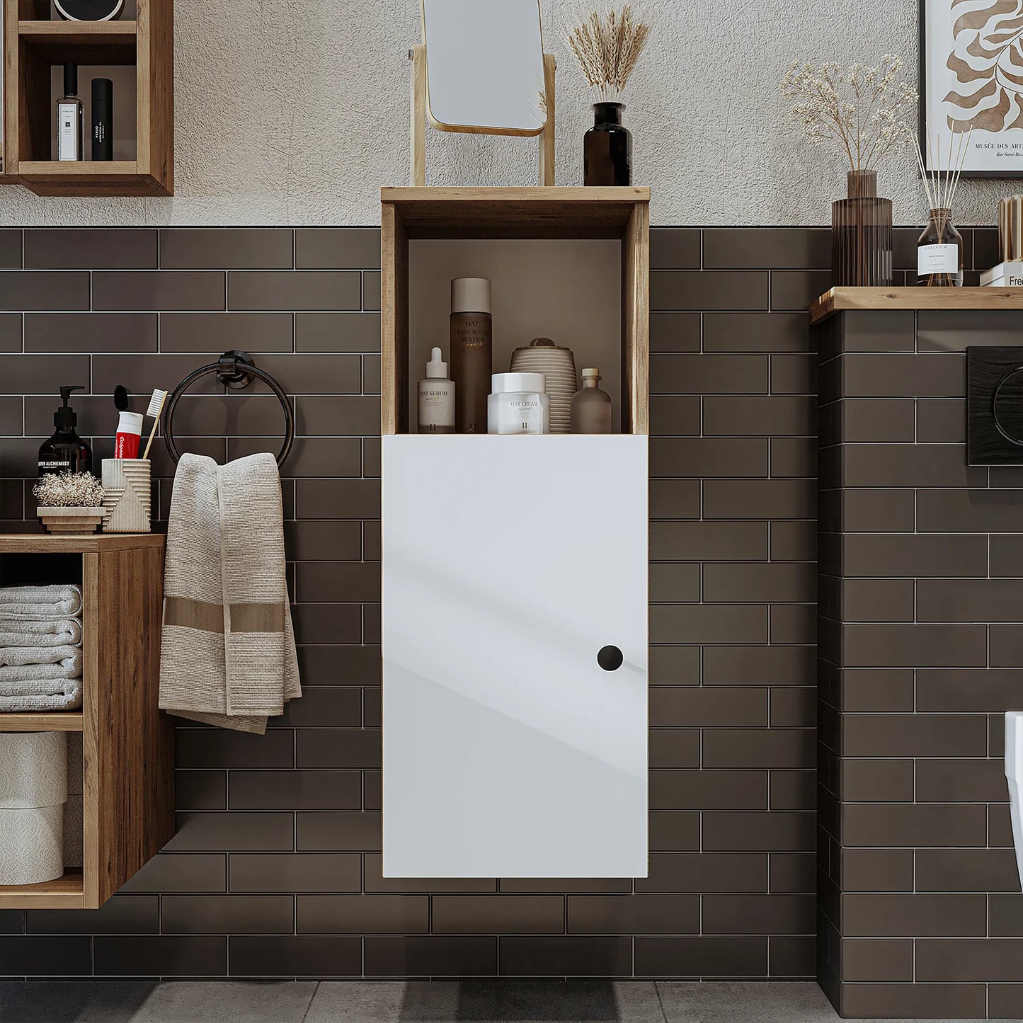 Roomart Lotus - Bathroom Towel Storage Cabinet