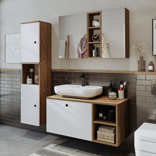 Lotus Bathroom Cabinet with Sink 3-piece Bathroom Cabinet Set - Roomartstore.co.ukbathroom cabinet2521