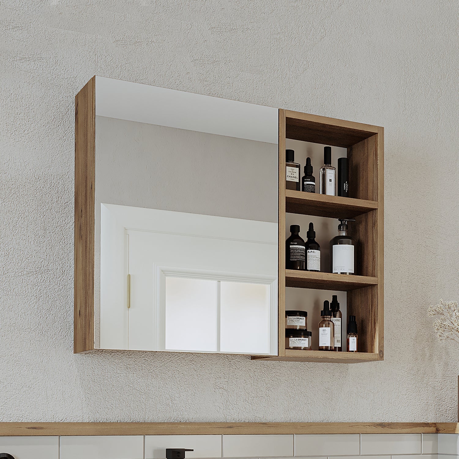 Mirrored Bathroom Cabinet - Lotus - Roomartstore.co.ukbathroom cabinet2462