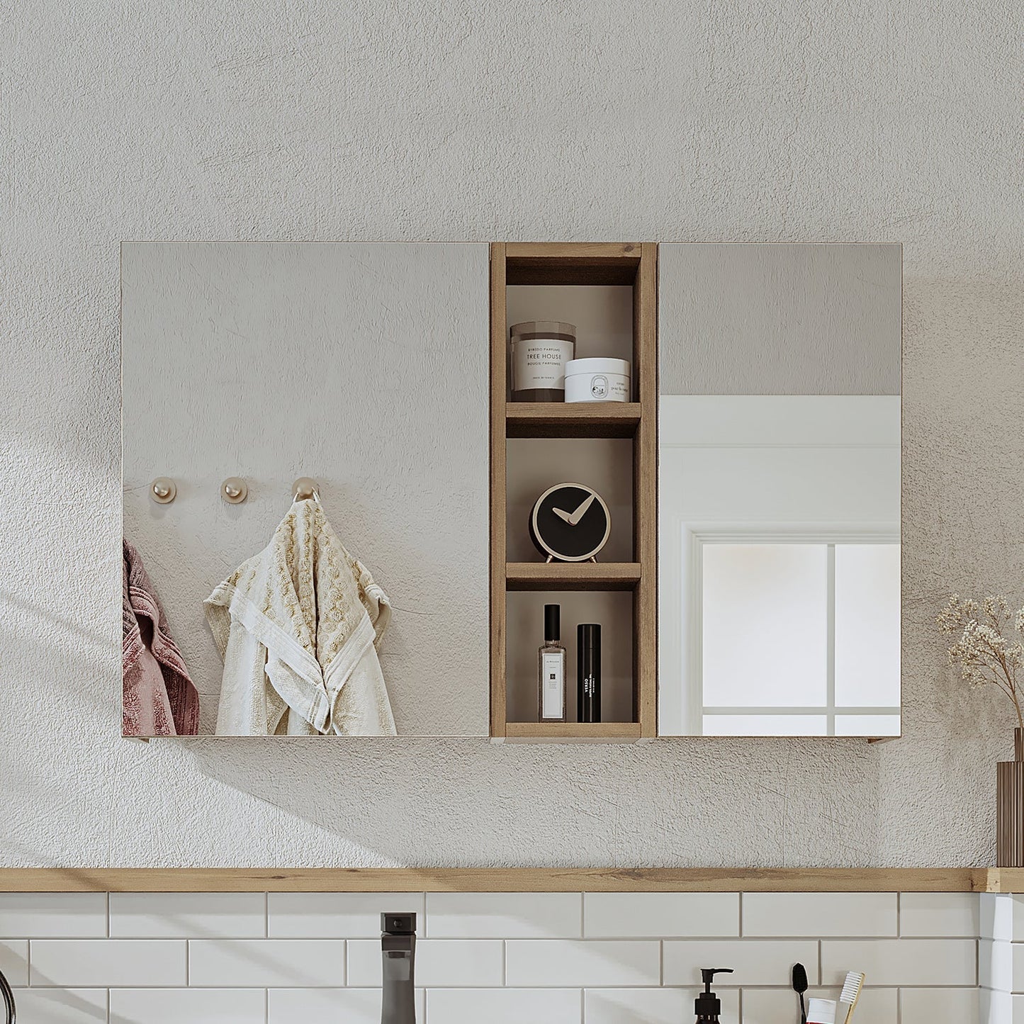 Mirrored Bathroom Cabinet - Lotus - Roomartstore.co.ukbathroom cabinet2463