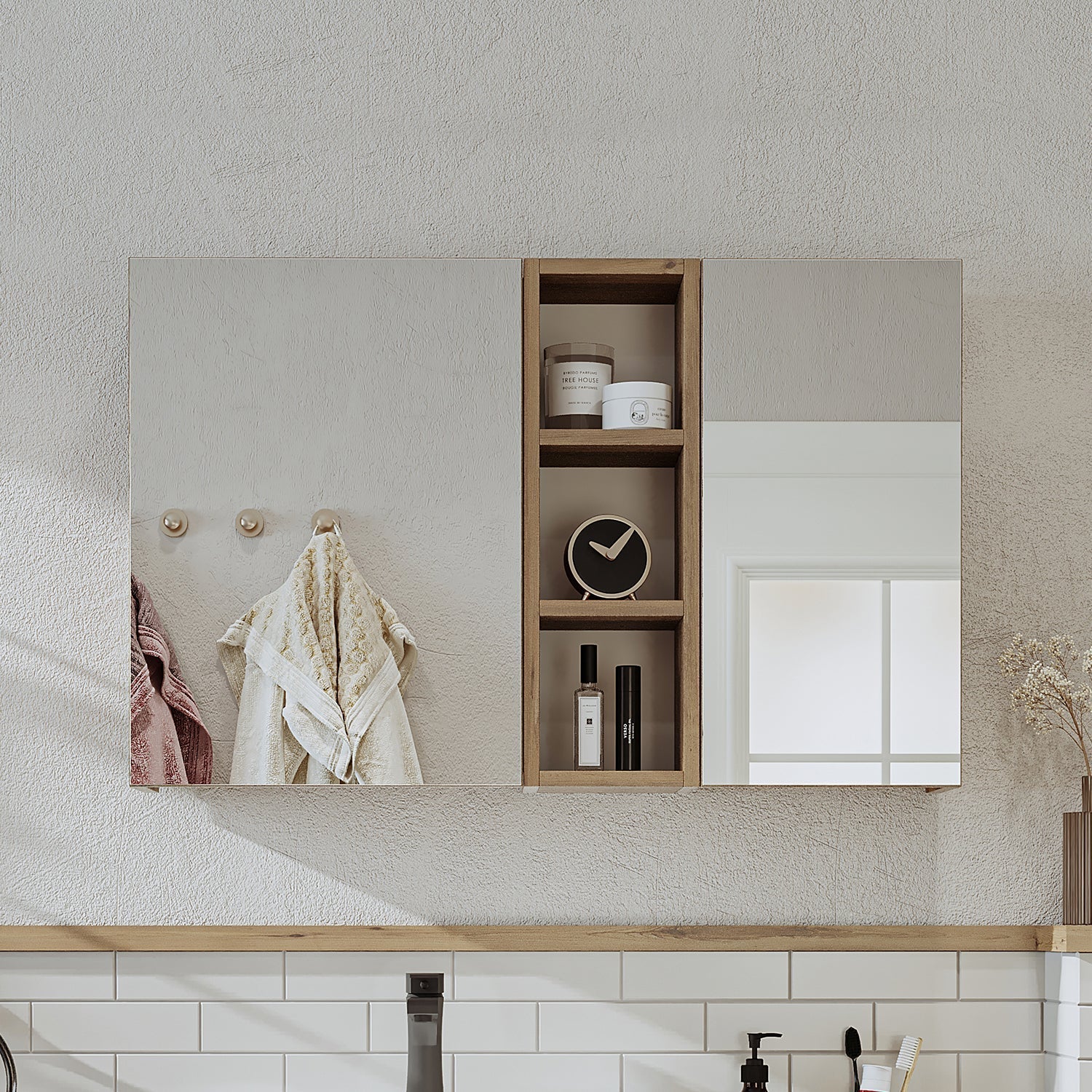 Mirrored Bathroom Cabinet - Lotus - Roomartstore.co.ukbathroom cabinet2463